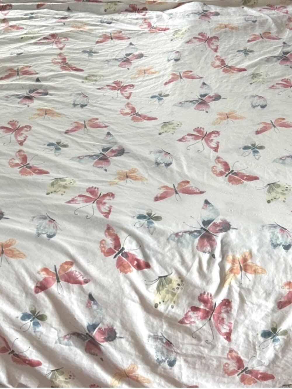 Cuddledown queen duvet cover: Penelope butterflies